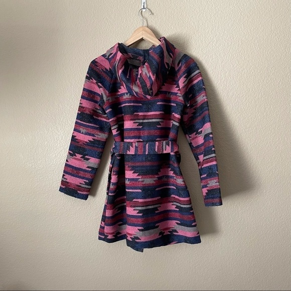 Anthro Tabitha Leona Aztec Wrap Coat Jacket XS - Picture 4 of 5